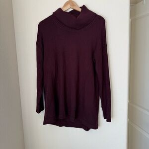 Moth Burgundy Cowl Neck Tunic Sweater Dress Size Medium